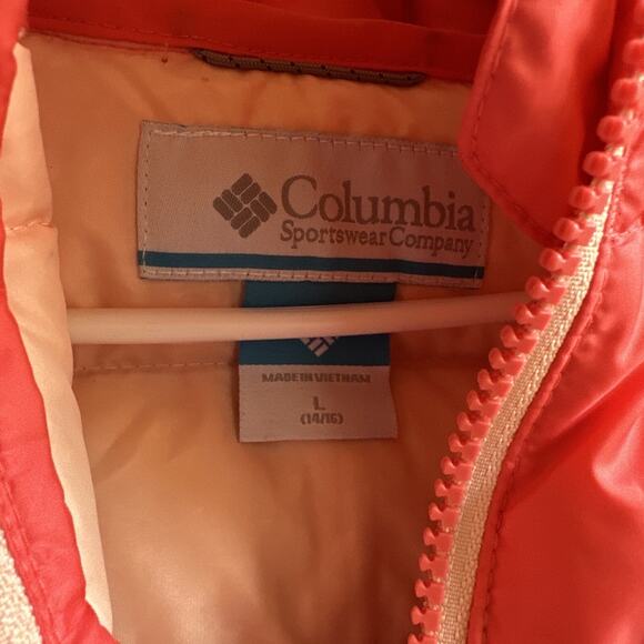 New Columbia Down Coat Hooded Tumble Rock™ Down Girl’s Large Pink Winter Jacket - Picture 7 of 11